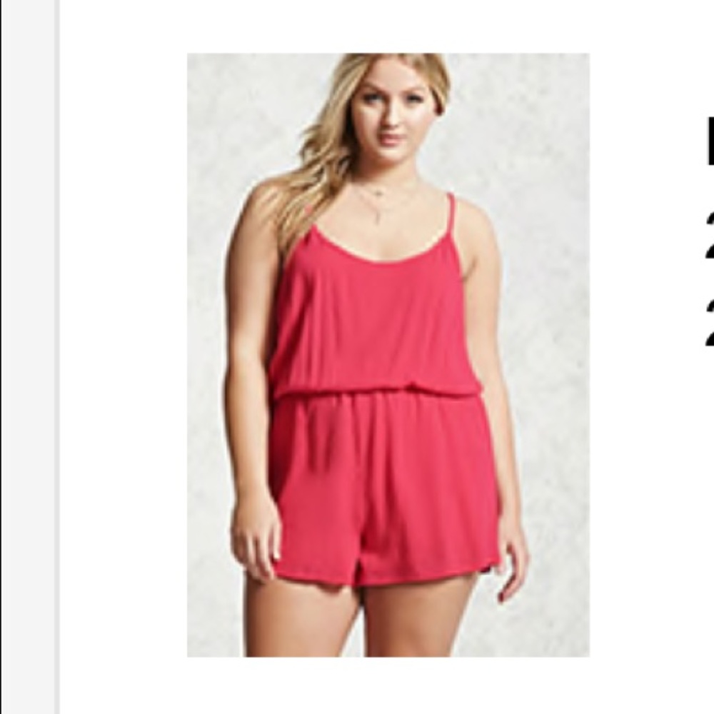 Plus size woven cami romper